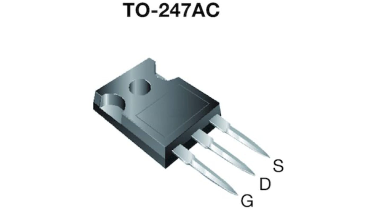 MOSFET Vishay, canale N, 0,35 Ω, 13 A, TO247AC, Montaggio superficiale