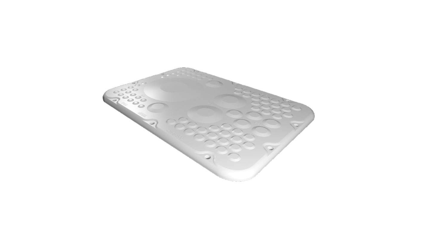 Rittal SZ Series RAL 7035 Plastic Gland Plate, 301mm W for Use with AX