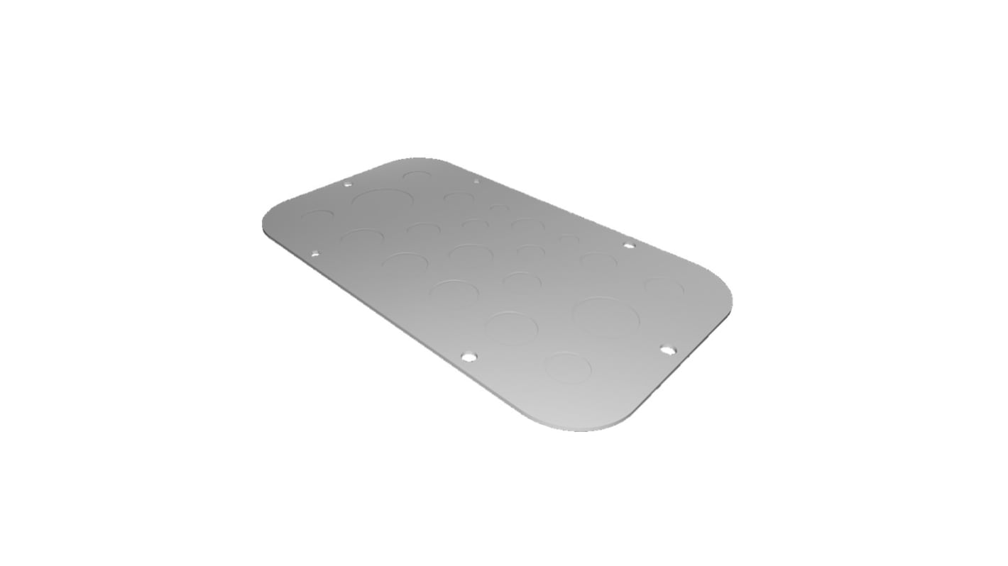 Rittal SZ Series RAL 7035 Sheet Steel Gland Plate, 256mm W for Use with AX