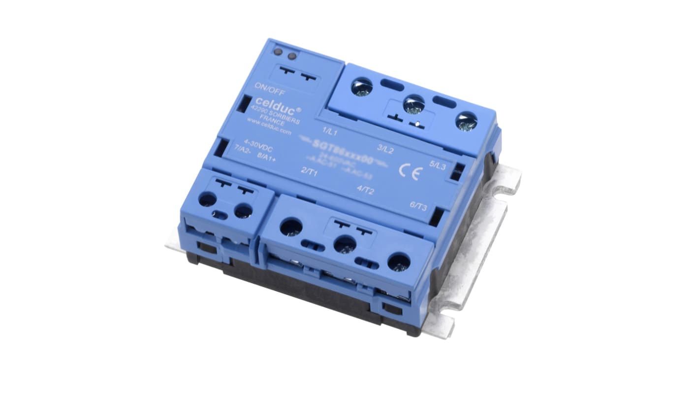 Celduc SGT 2G Series Solid State Relay, 75 A Load, Panel Mount, 640 V ac Load, 280V ac/dc Control