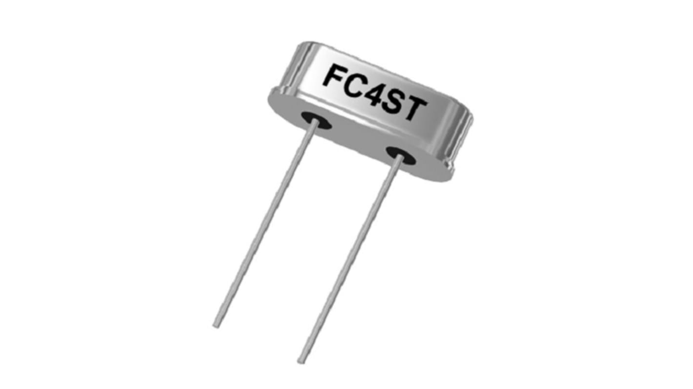 Unidad de cristal 3.6864MHZ, ±30ppm, HC-49-SLF, 2-Pin, 11.35 x 4.64 x 3.6mm