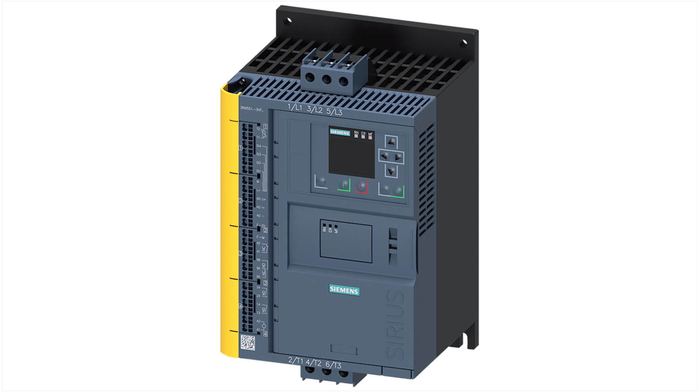 Avviatore soft-start Siemens, 3 fasi, 3 kW, 480 V CA, IP20