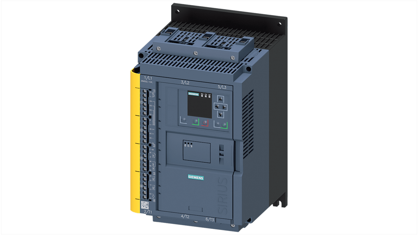 Arrancador suave Siemens SIRIUS, 47 A, 480 V ac, 11 kW, trifásico, IP00, IP20