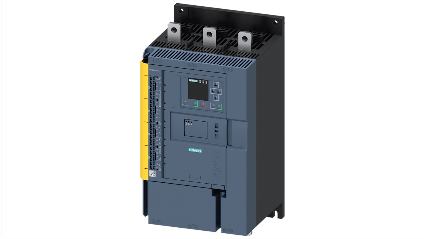 Arrancador suave Siemens SIRIUS, 210 A, 480 V ac, 55 kW, trifásico, IP00, IP20