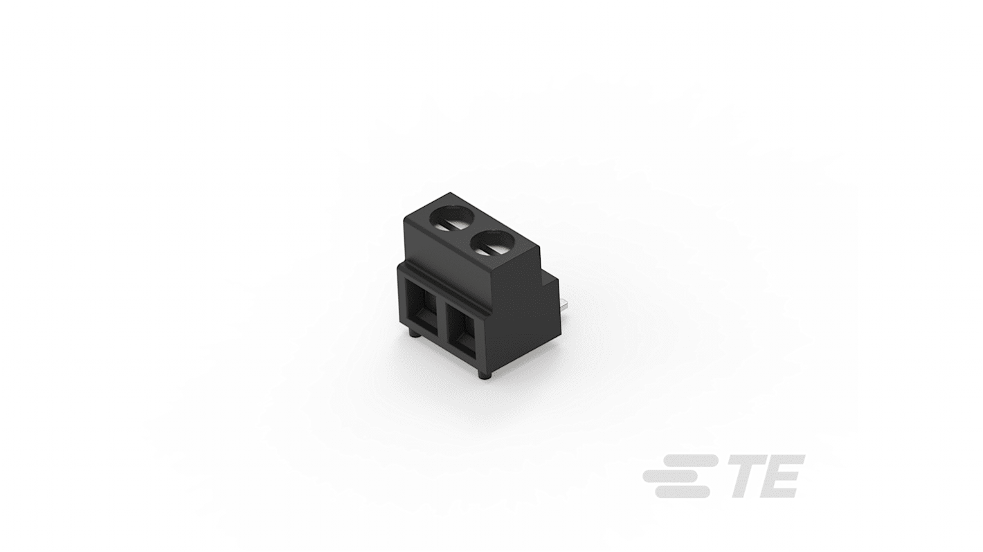 TE Connectivity PCB Terminal Block, 2-Contact, 5mm Pitch, Board Mount, 1-Row