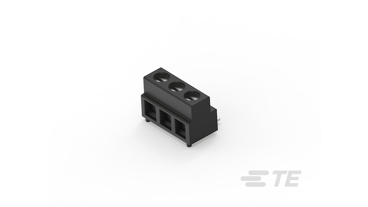 Borne para PCB Hembra a Macho TE Connectivity de 3 vías , paso 5mm, montaje en placa