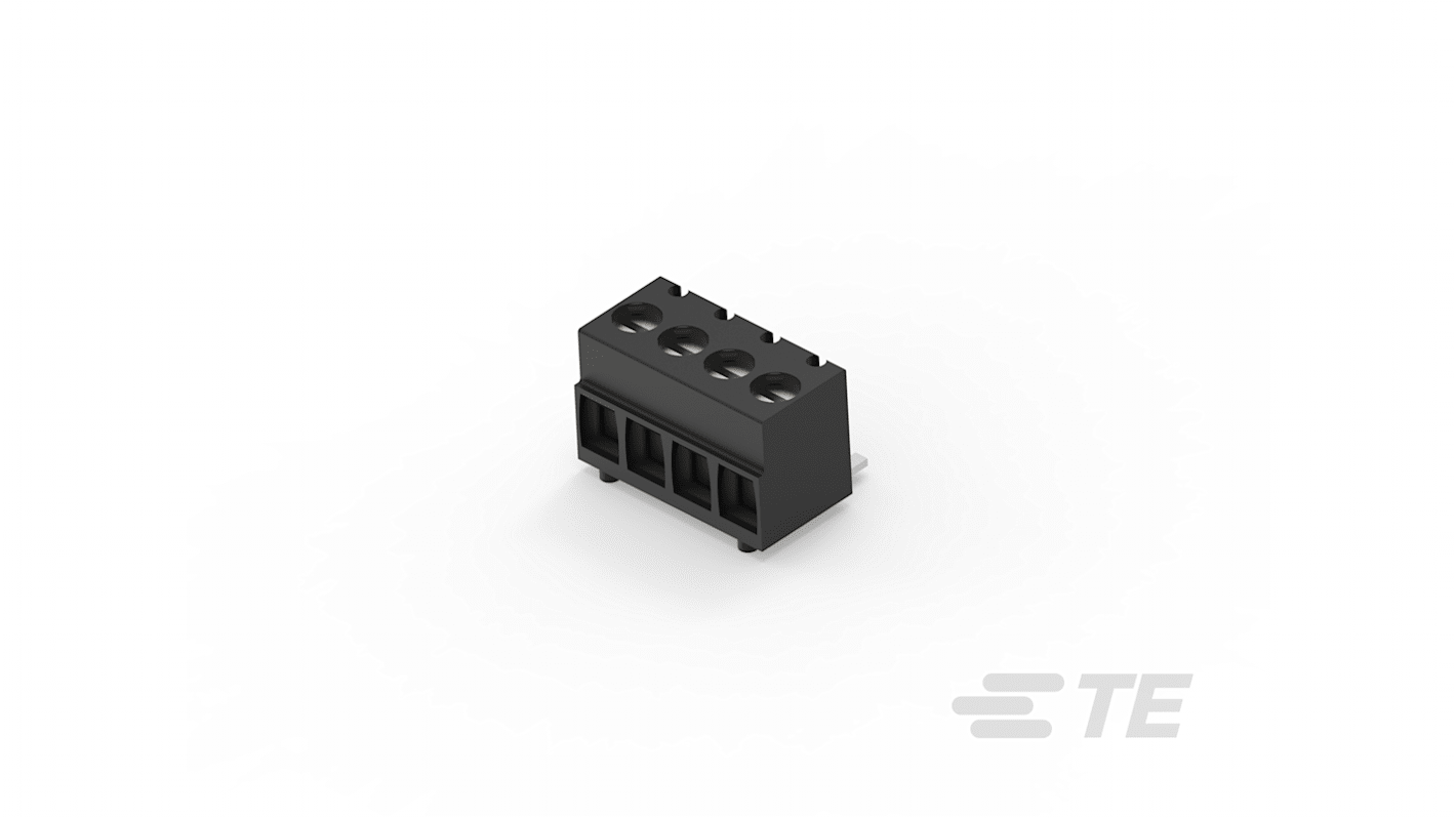 TE Connectivity PCB Terminal Block, 4-Contact, 3.5mm Pitch, Board Mount, 1-Row