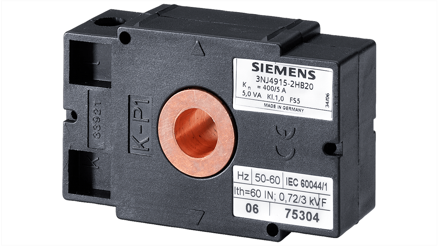 Transformador de corriente Siemens SENTRON, entrada 400A, ratio: 400:5