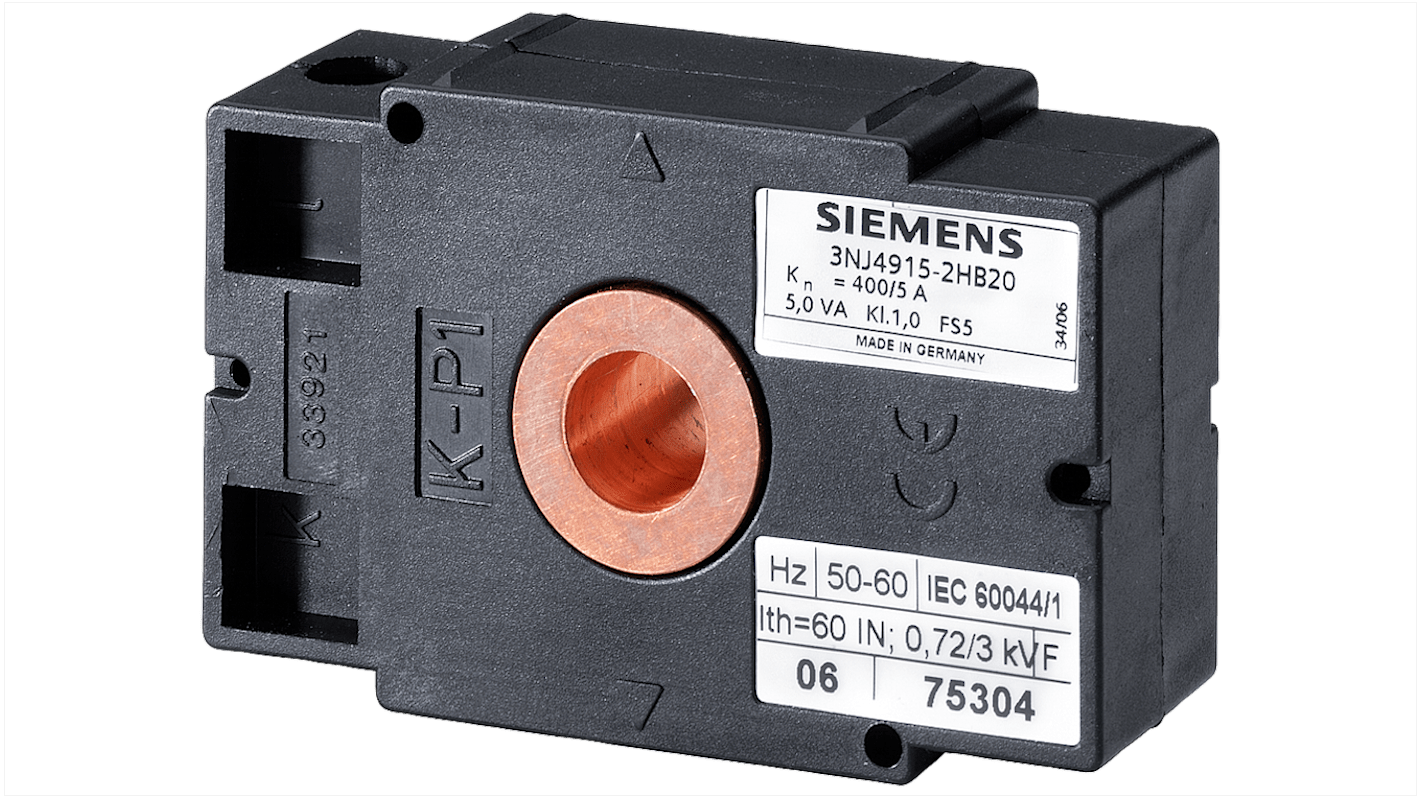 Transformador de corriente Siemens SENTRON, entrada 500A, ratio: 500:5