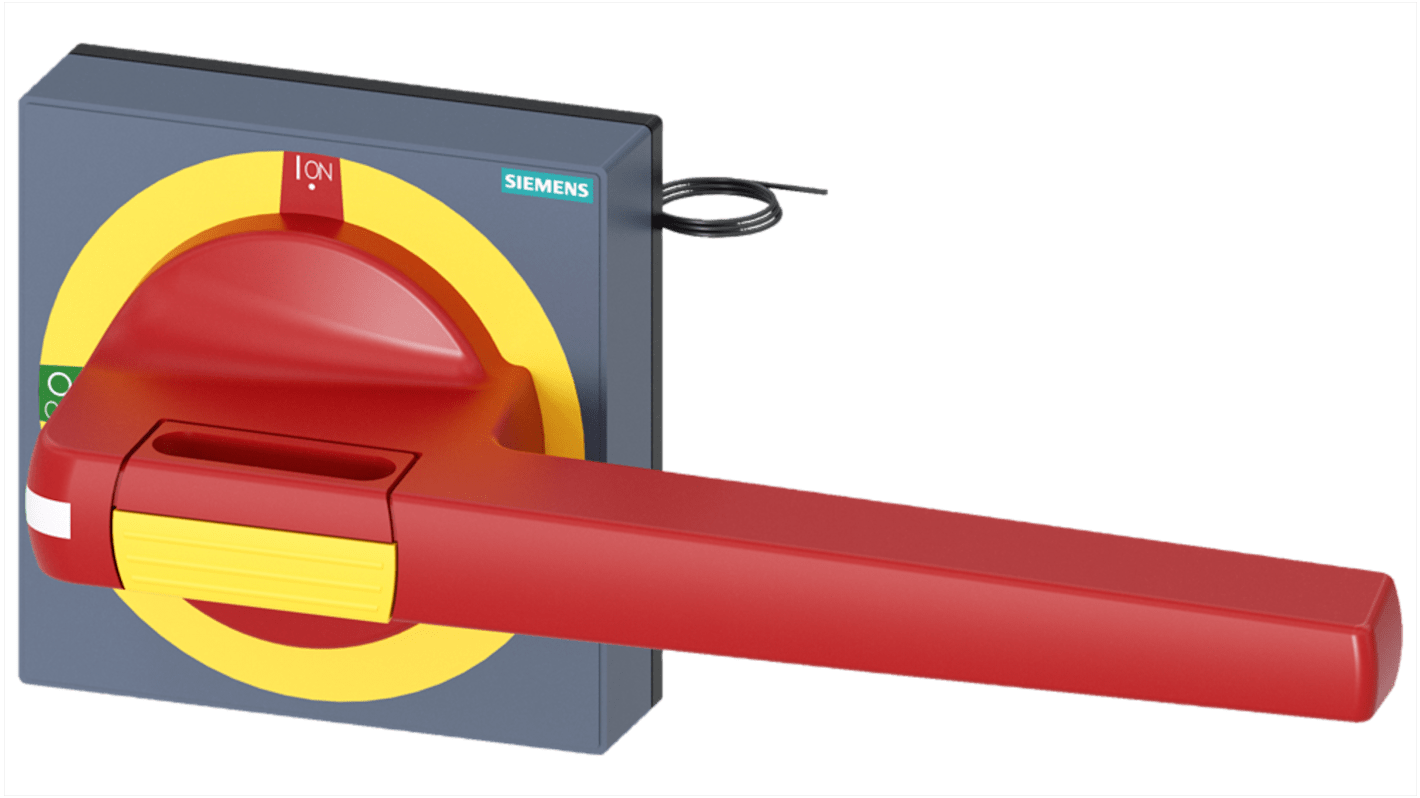 Otočná klika, řada: SENTRON, pro použití s: 3KD velikost 5 3KF velikost 5 Červená/žlutá rukojeť, délka: 200mm IP65