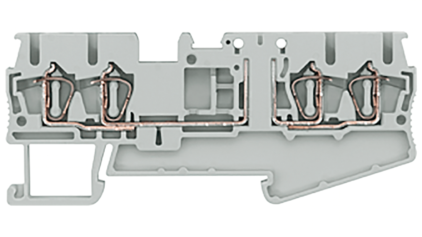 Bloc de jonction rail DIN Siemens ALPHA, 4mm², Gris