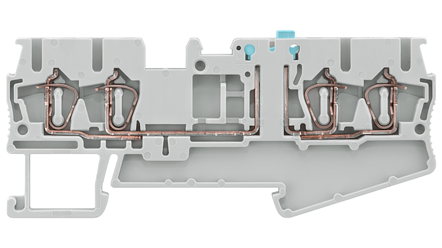 8WH20046CF00 Siemens ALPHA Series Grey DIN Rail Terminal Block, 4mm²
