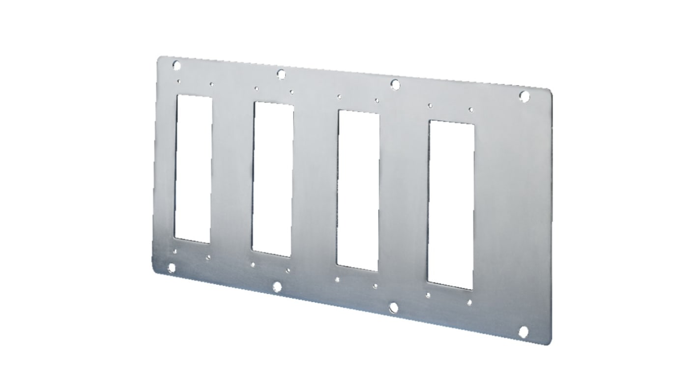 Rittal TS Series Steel Module Plate for Use with 16 Pole Connectors