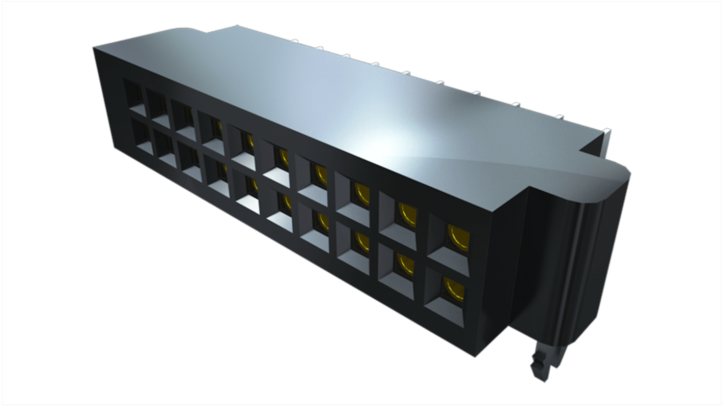 Conector hembra para PCB Samtec serie SFMH SFMH-115, de 30 vías en 2 filas, paso 1.27mm, Montaje Superficial, para