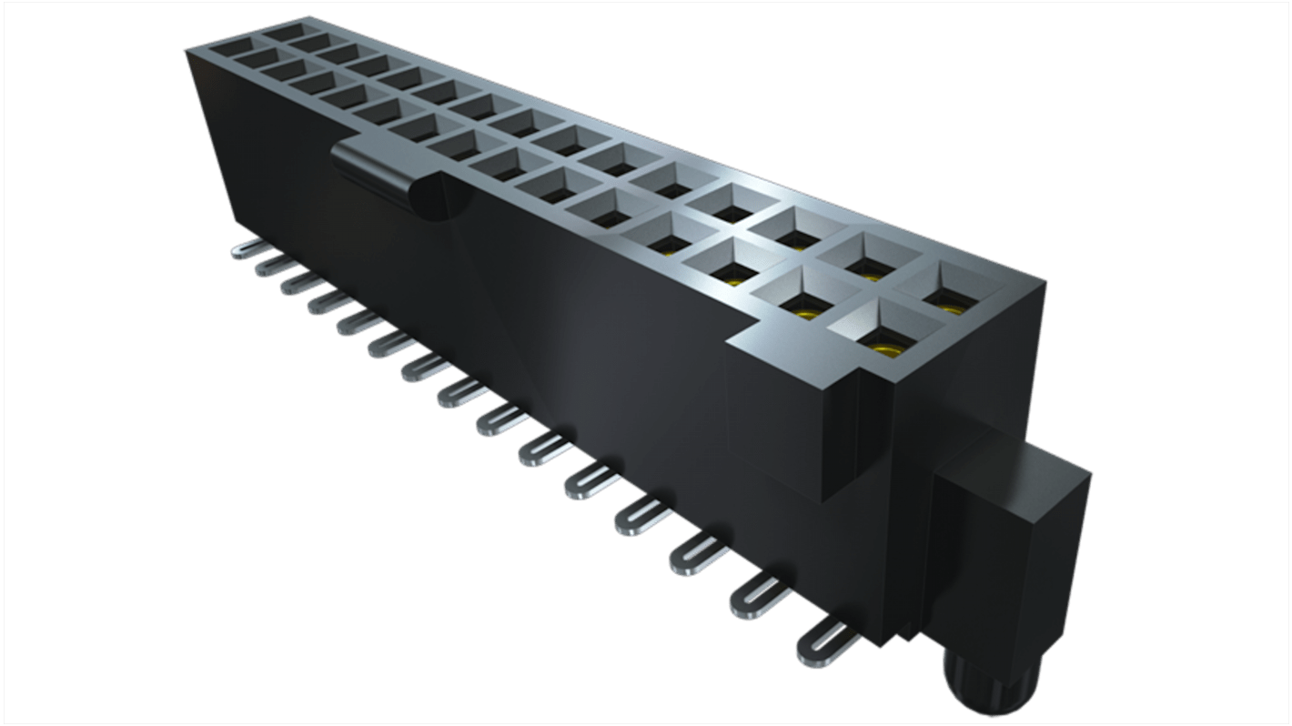 Conector hembra para PCB Samtec serie SFML SFML-105, de 10 vías en 2 filas, paso 1.27mm, Montaje Superficial, para