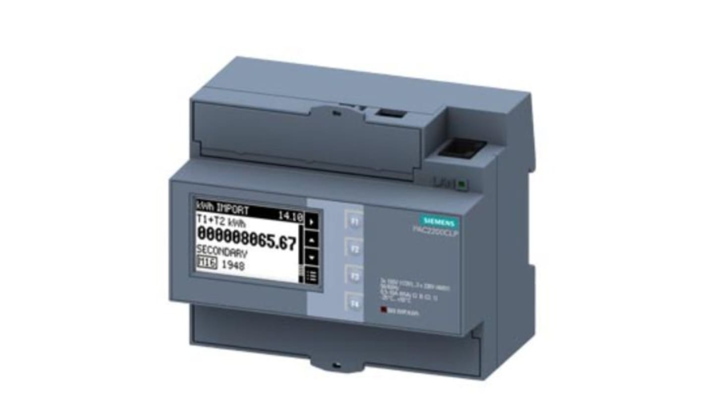 Contatore di energia Siemens, SENTRON PAC2200, 3 fasi, display LCD a 12 cifre