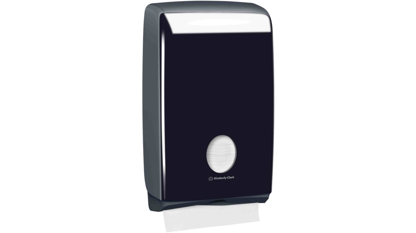 Kimberly Clark Black Paper Towel Dispenser, 240mm x 380mm x 8.9mm