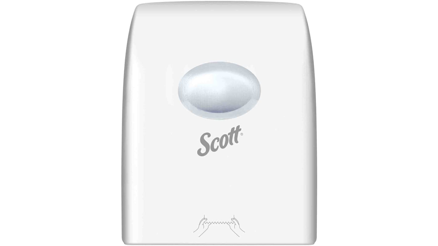 SCOTT Plastic White Paper Towel Dispenser, 470mm x 428mm x 340mm