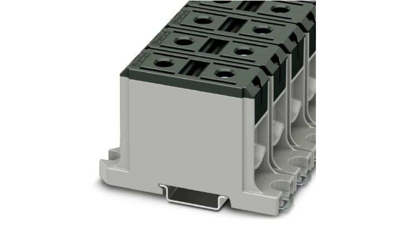 Phoenix Contact UBAL Series Black DIN Rail Terminal Block, 95mm², Single-Level, Screw Termination