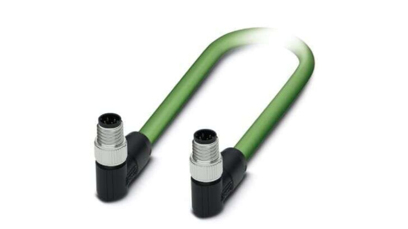 Cable Ethernet Cat5 Phoenix Contact de color Verde, long. 2m, funda de Poliuretano (PUR)