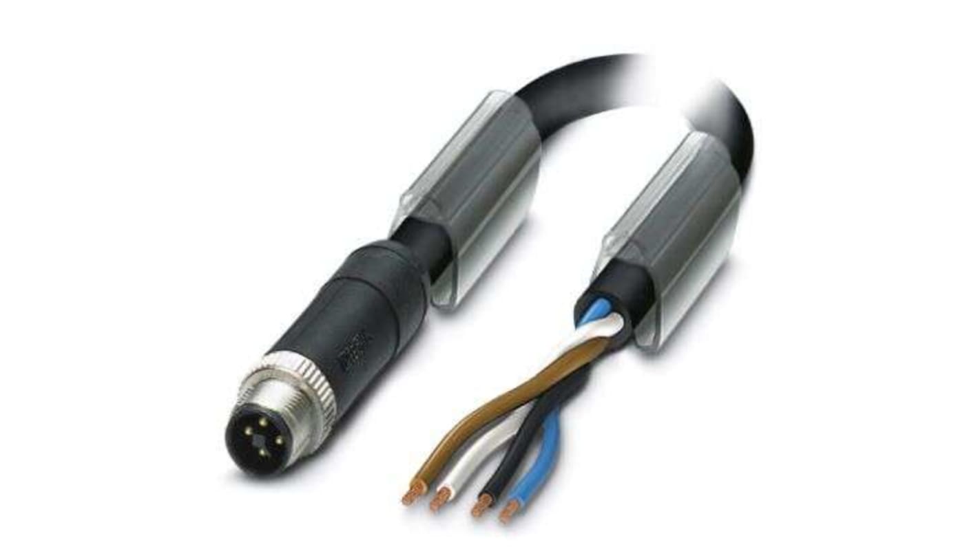 Phoenix Contact Straight Male M12 to Unterminated Sensor Actuator Cable, 2m