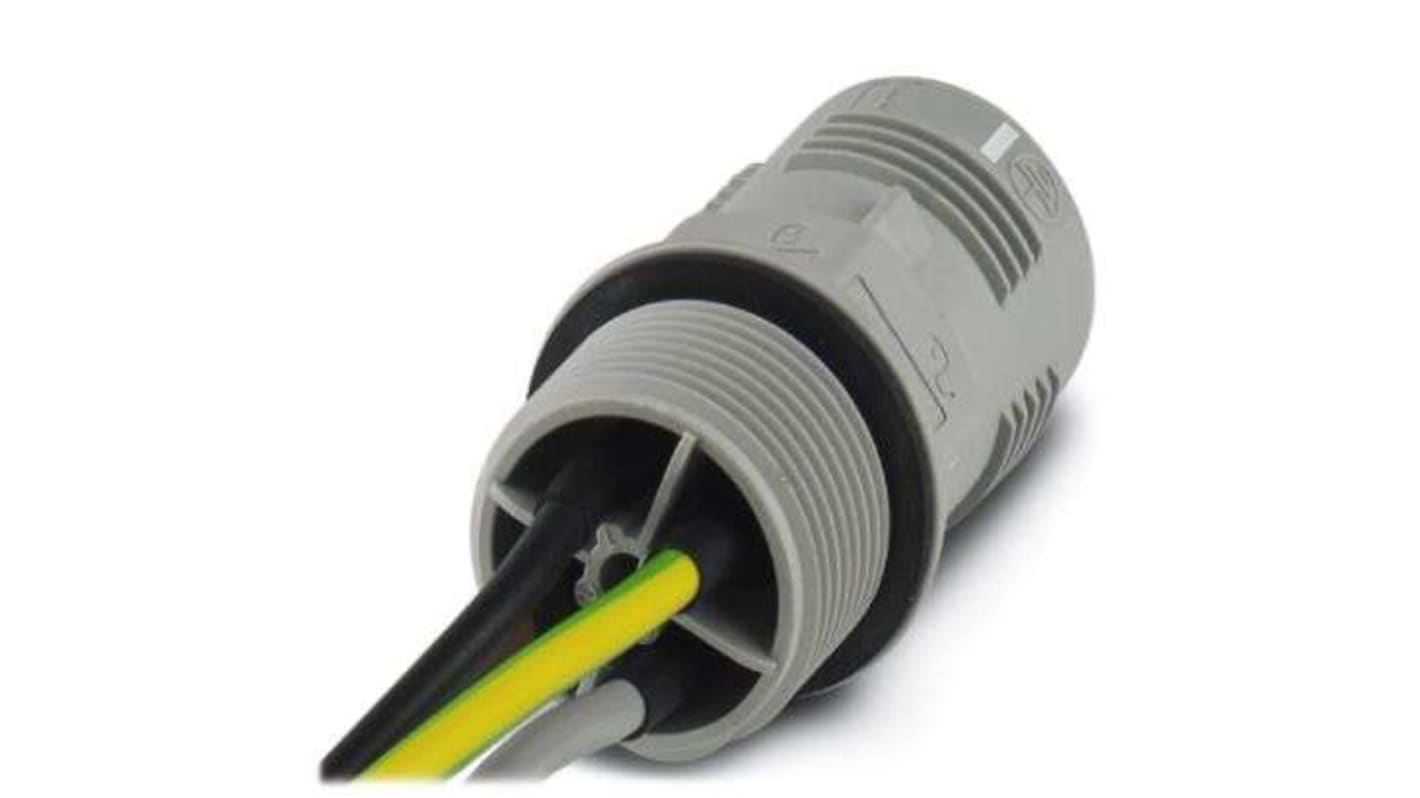 Conector circular Phoenix Contact hembra serie QPD de 4 vías, Montaje en Panel, IP66, IP68, IP69K