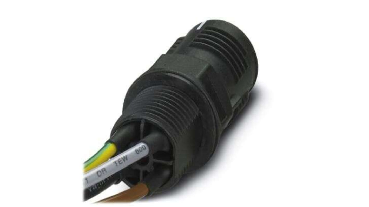 Conector circular Phoenix Contact hembra serie QPD de 4 vías, Montaje en Panel, IP66, IP68, IP69K