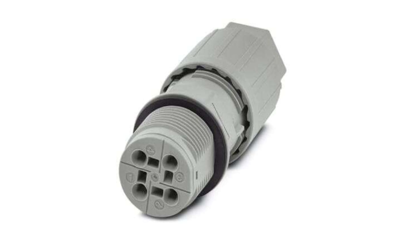 Phoenix Contact Circular Connector, 4 Contacts, Panel Mount, Socket, IP66, IP68, IP69K, QPD Series