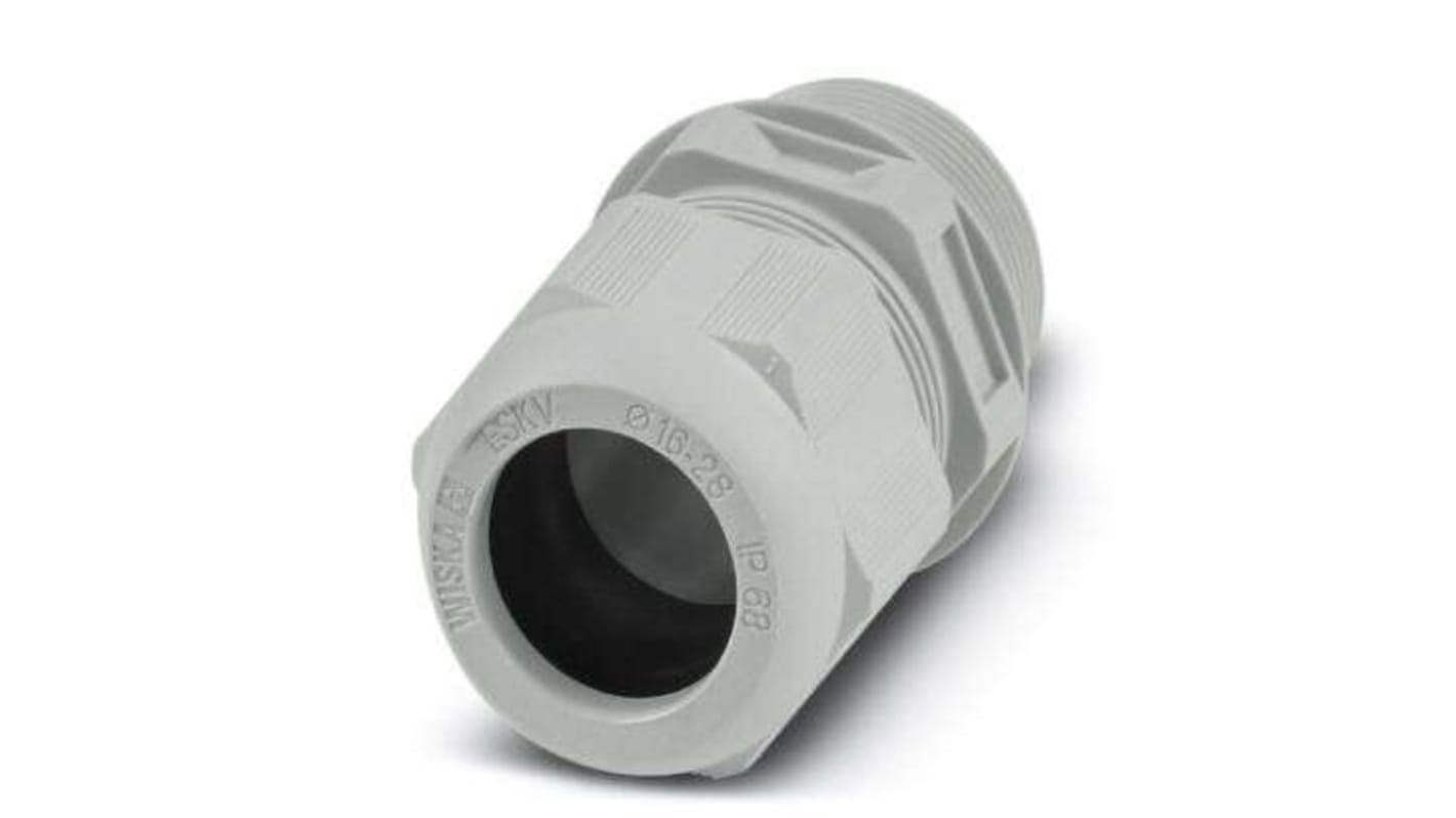 Phoenix Contact 1424 Series Light Grey Polyamide Cable Gland, M40 Thread, 28mm Min, 16mm Max, IP68