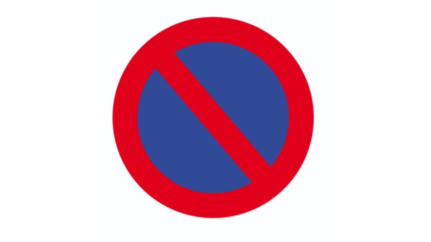 PVC No Parking Prohibition Floor Sticker, Ø 500mm