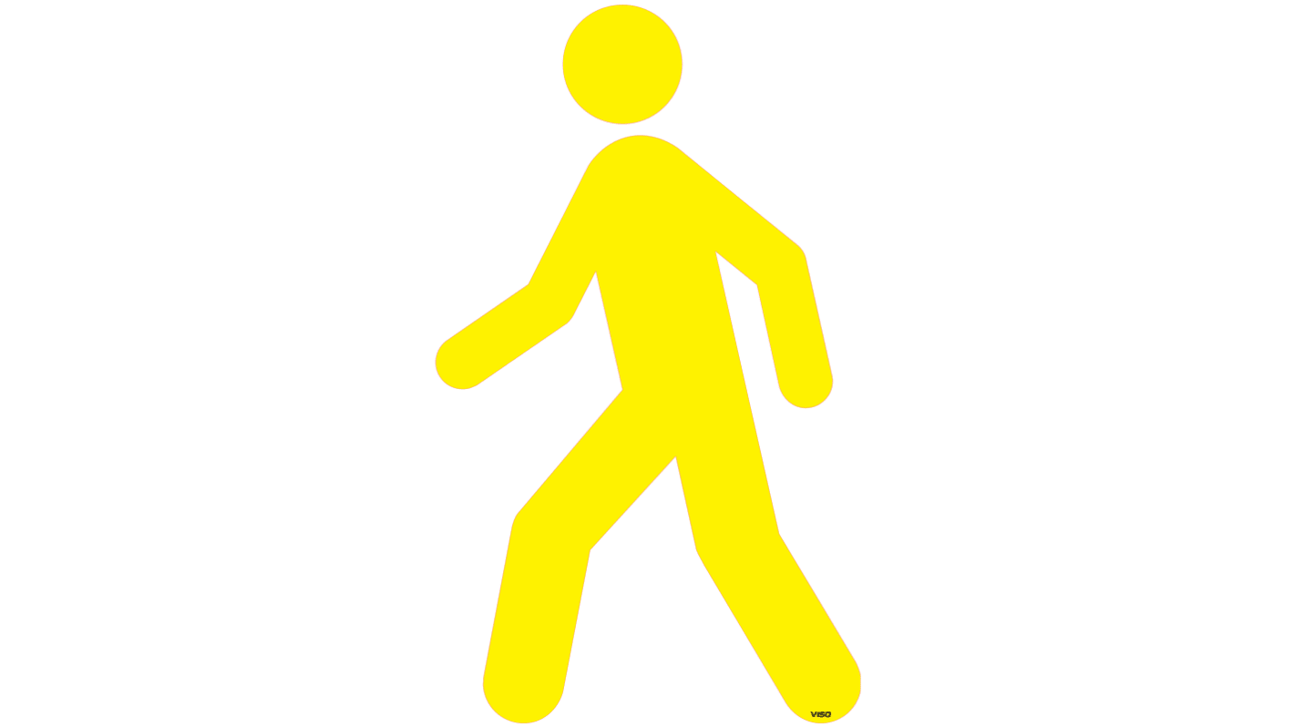 RS PRO PVC Floor Sticker Pedestrians Sign With Pictogram Only Text, 800 x 450mm
