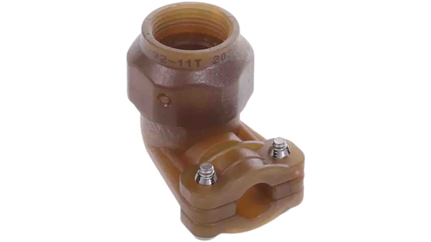 Amphenol India, M85049Size 13 Right Angle Circular Connector Backshell With Strain Relief, For Use With Connector