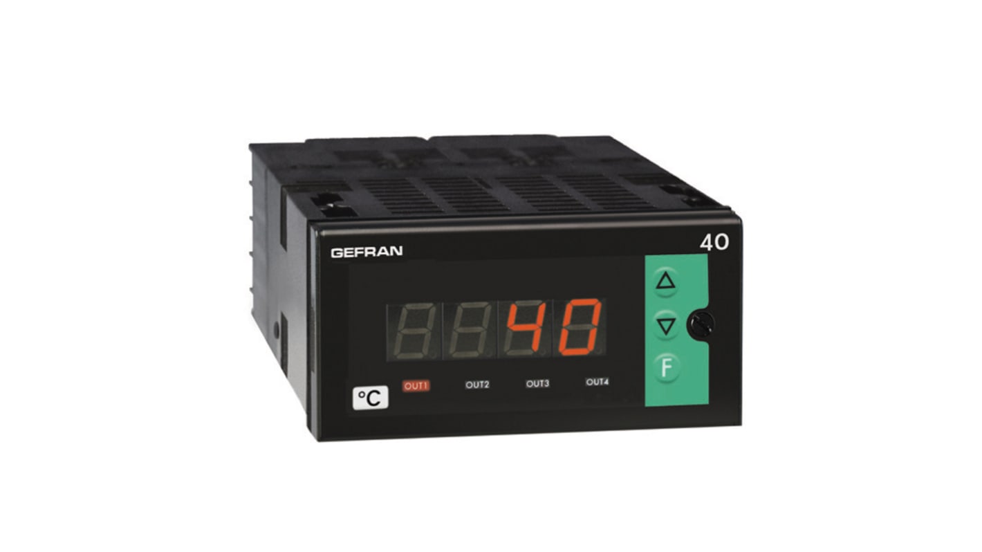 Gefran LED Einbaumessgerät für Temperatur H 44.5mm B 92mm 4-Stellen T. 105mm