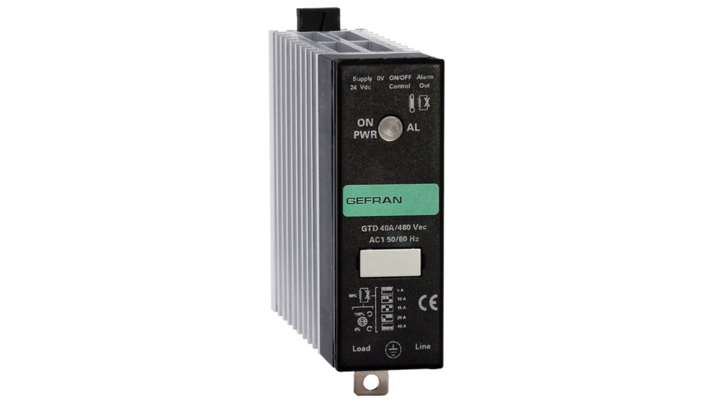 Gefran GTD Series Solid State Relay, 25 A Load, DIN Rail Mount, 530 V Load