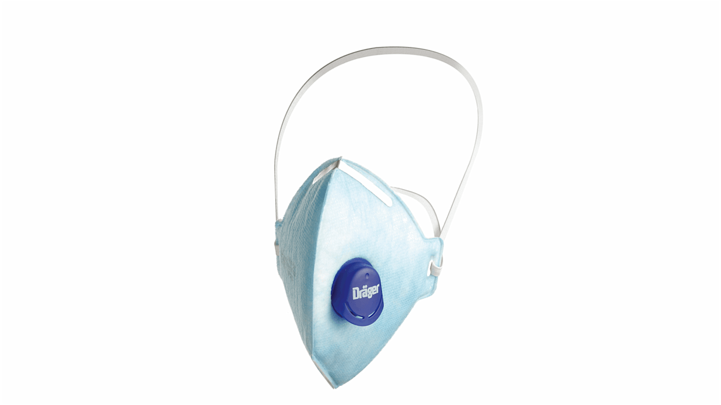 DRAEGER X-plore 1720 Series Disposable Respirator, FFP2, Valved, Fold Flat