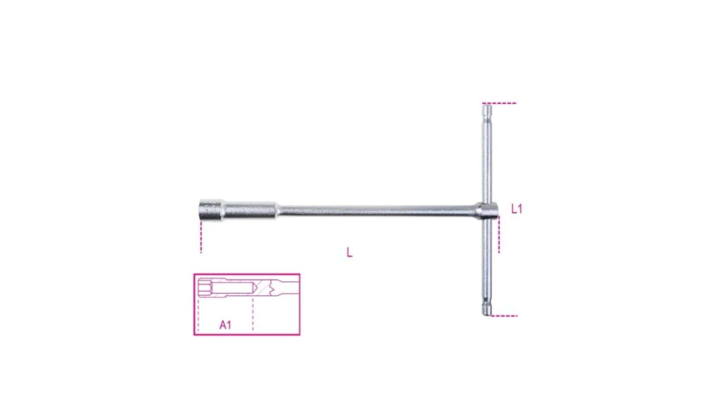 Chiave a bussola BETA, guida esagonale da 10 mm, L. 230 mm