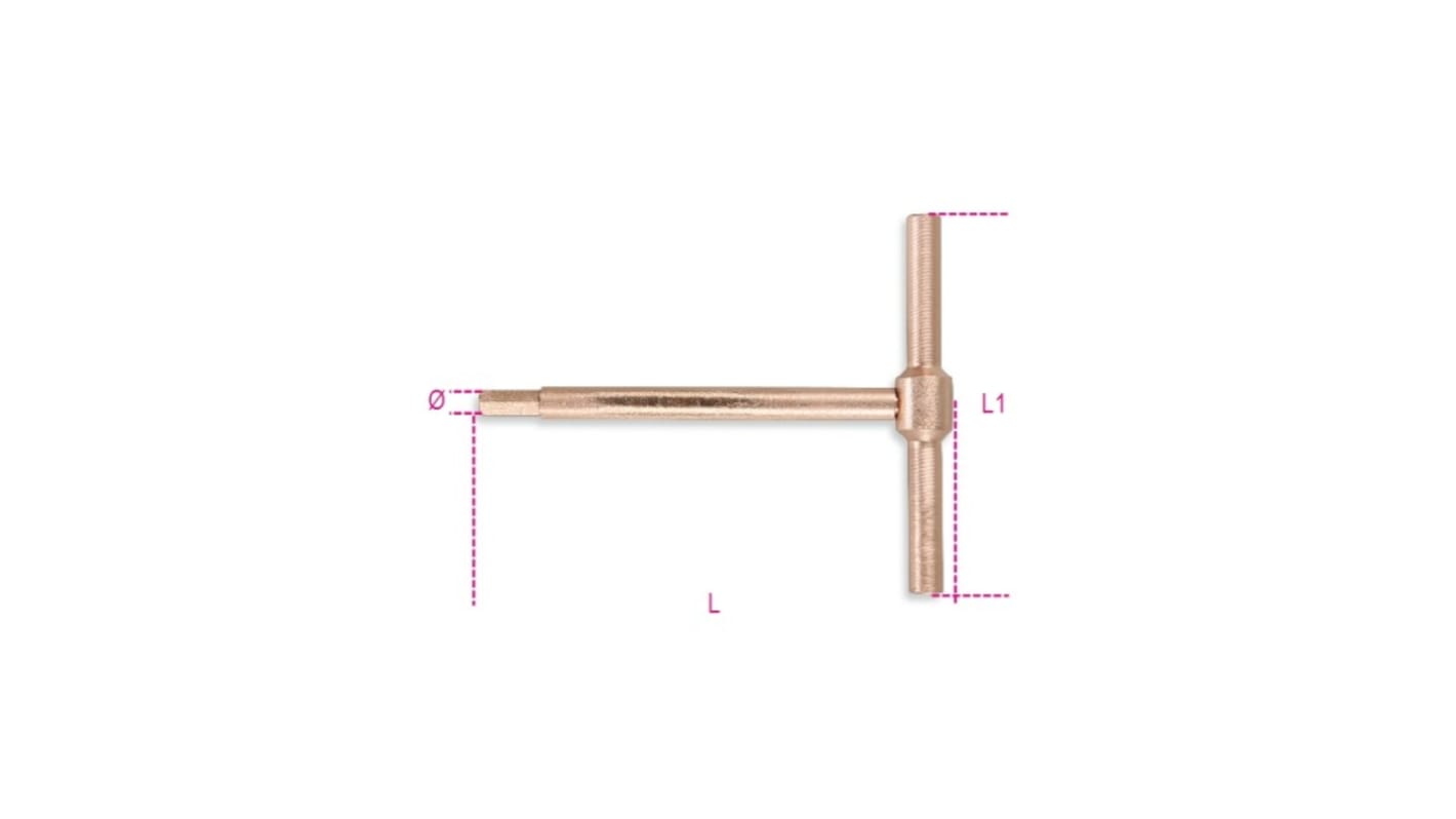 Chiave a brugola a T BETA, Metrico, 4mm, con braccio Lungo