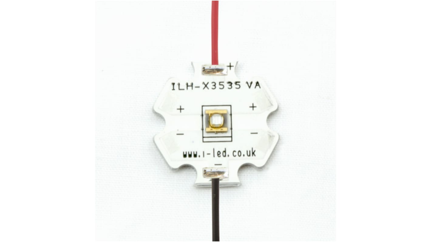 LED UV Intelligent LED Solutions N3535 1 PowerStar, λ 400nm, 125°, 1,05W, mont. pasante