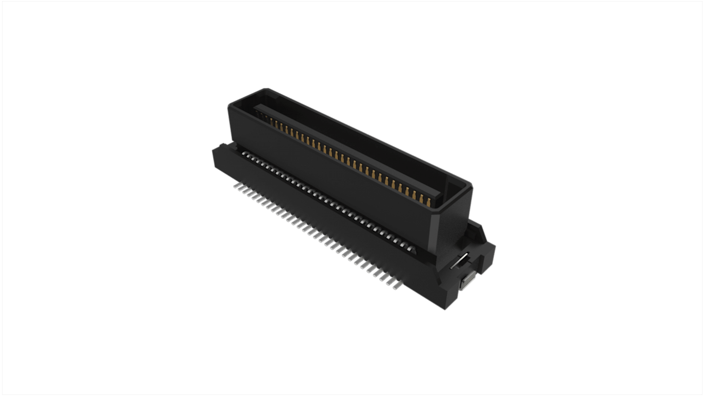 Amphenol Communications Solutions B406 Series Vertical Surface Mount PCB Header, 60 Contact(s), 0.8mm Pitch, 2 Row(s),