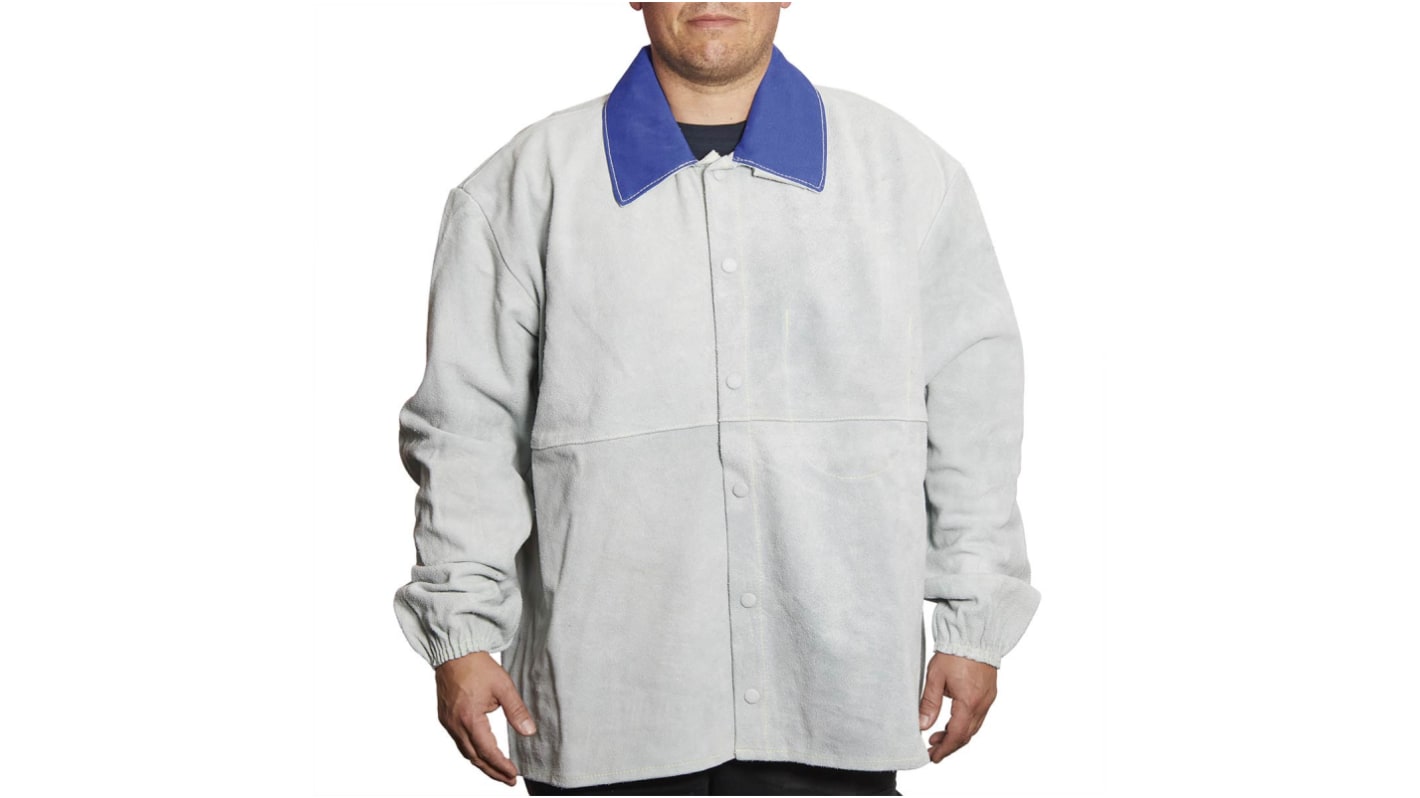 veste de soudeur Lebon Protection, Gris/bleu, XL, Protection contre les arcs électriques