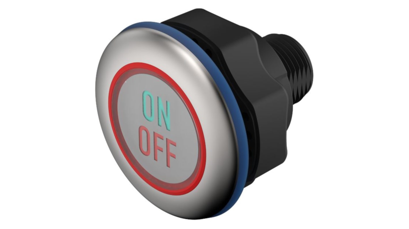 EAO Capacitive Switch NO,Illuminated, Green, IO-Link, IP69K