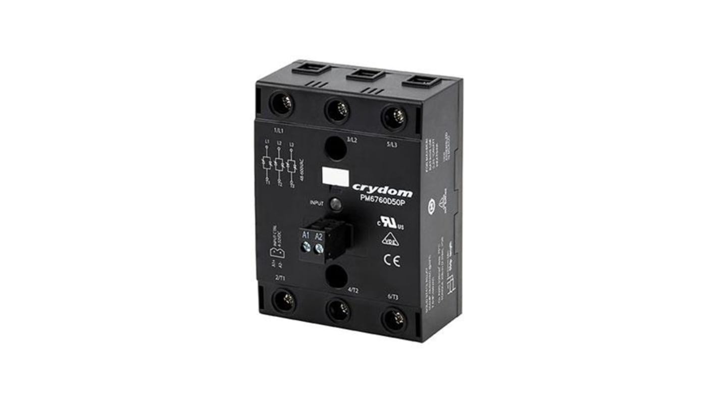 Sensata / Crydom PM67 Series Solid State Relay, 25 A Load, Panel Mount, 600 V ac Load