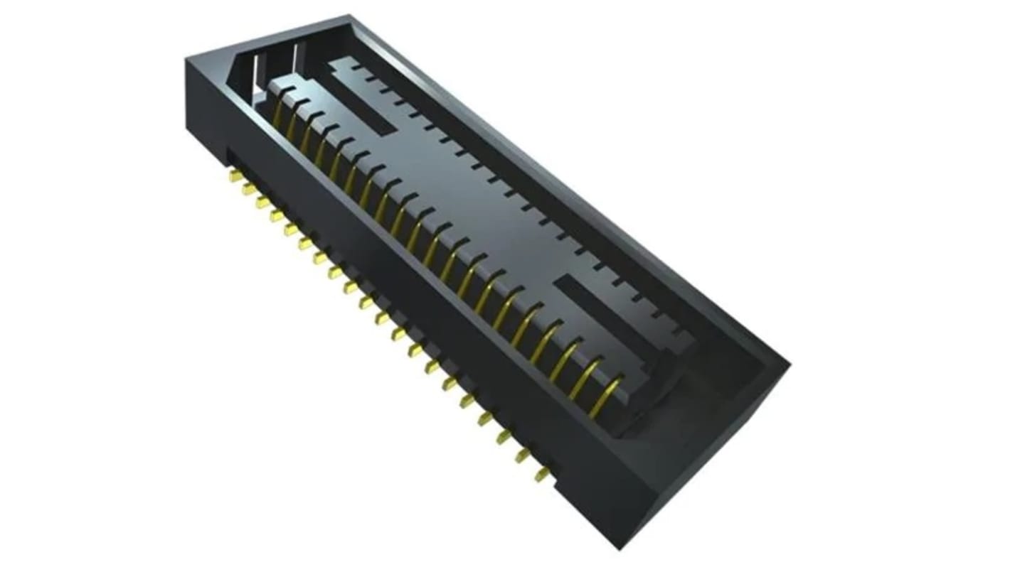 Conector hembra para PCB Samtec serie BSE BSE-020-01-F-D-A-TR, de 40 vías en 2 filas, paso 0.8mm, Montaje Superficial