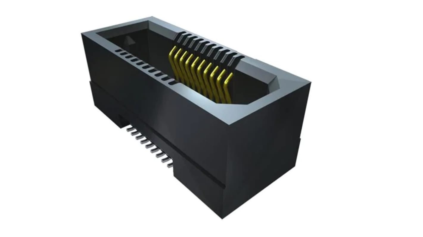 Samtec ERF5 Series Straight Surface Mount PCB Socket, 140-Contact, 2-Row, 0.5mm Pitch, Solder Termination