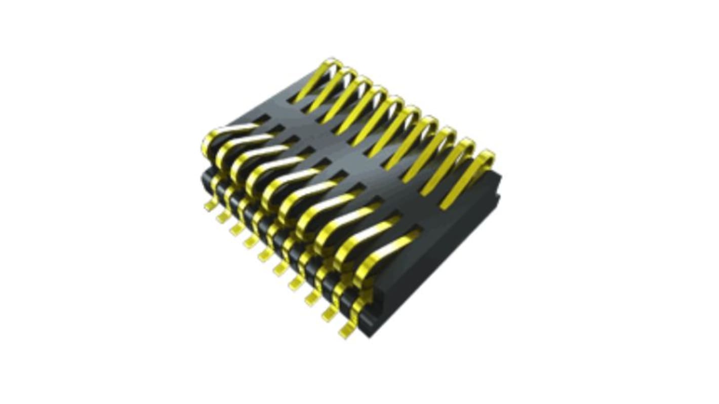 Samtec FSI Series Straight Surface Mount PCB Socket, 40-Contact, 2-Row, 1mm Pitch, Solder Termination