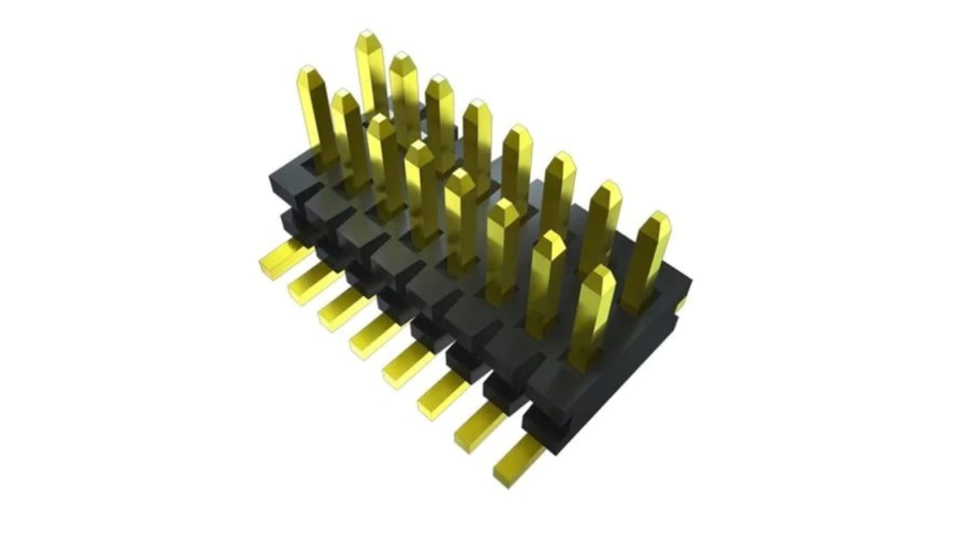 Samtec FTE Series Vertical PCB Header, 16 Contact(s), 0.8mm Pitch, 2 Row(s)