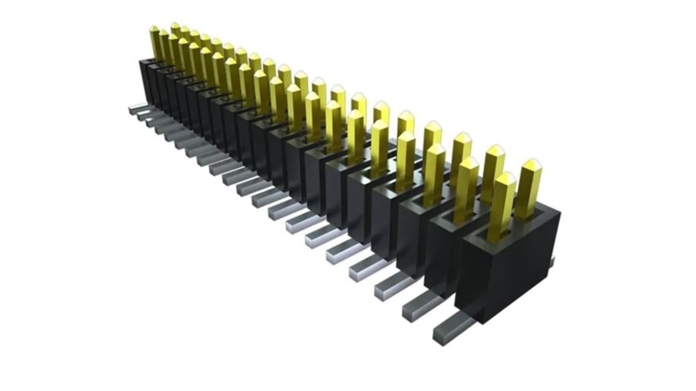 Samtec FTSH Series Vertical PCB Header, 4 Contact(s), 1.27mm Pitch, 2 Row(s)