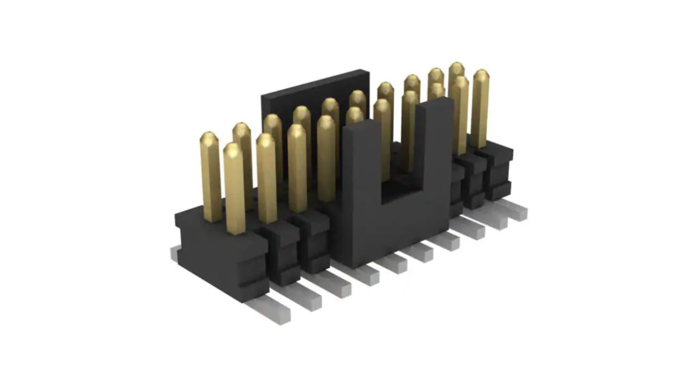 Samtec FTSH Series Vertical PCB Header, 20 Contact(s), 1.27mm Pitch, 2 Row(s)