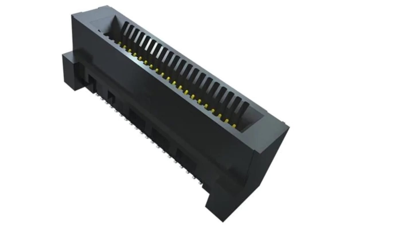 Conector de borde Samtec HSEC8-DV, paso 0.8mm, 40 contactos, 2 filas, Vertical, SMT, Hembra, 2.8A