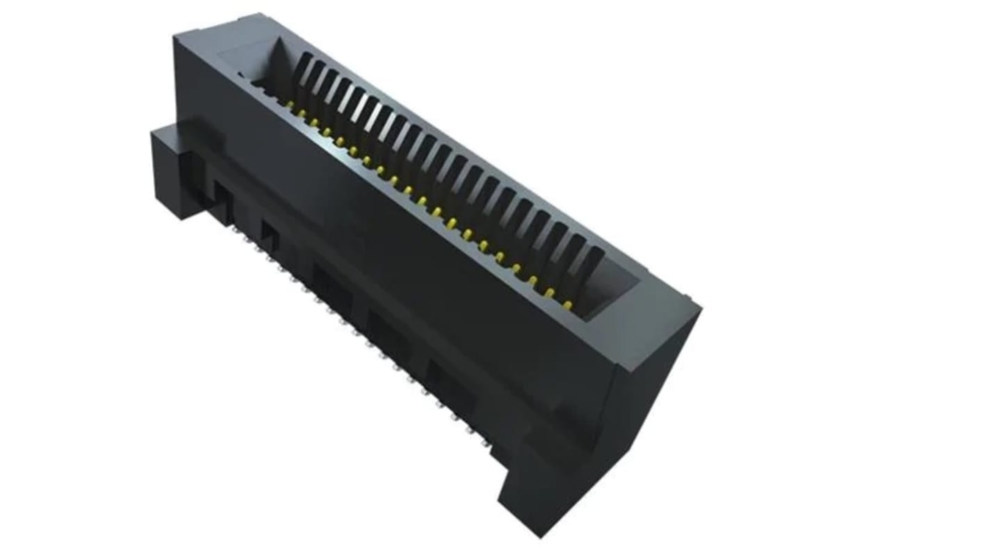 Samtec HSEC8-DV Series Vertical Female Edge Connector, Surface Mount, 120-Contacts, 0.8mm Pitch, 2-Row